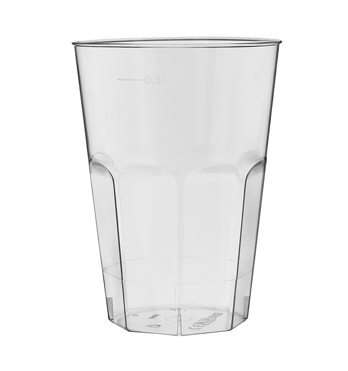 Plastic PS beker Kristal "Deco" transparant 300 ml (450 stuks)