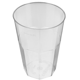 Plastic PS beker Kristal "Deco" transparant 300 ml (450 stuks)