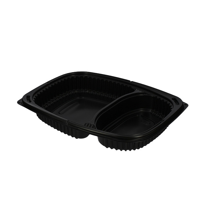 Plastic PP Container Rechthoekige vorm 2C 1050ml 25,5x18,9x4,5cm (320 stuks)