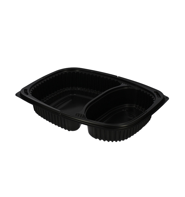 Plastic PP Container Rechthoekige vorm 2C 1250ml 25,5x18,9x4,5cm (40 stuks) 