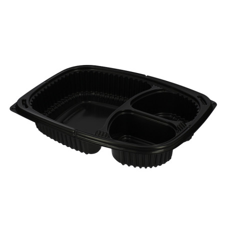 Plastic PP Container Rechthoekige vorm 3C 1250ml 25,5x18,9x4,5cm (320 stuks)