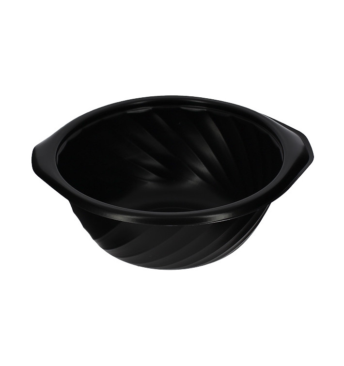 Plastic deli Container PP Rond vormig zwart 550ml Ø14,9cm (100 stuks) 