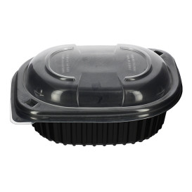 Plastic Deksel transparant Container PP 250/350 en 450ml 14,2x11,1x2cm (640 stuks)