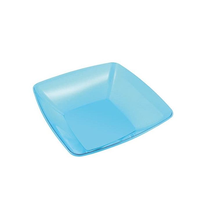 Plastic Kom PS Kristal Hard turkoois 480ml 14x14cm 