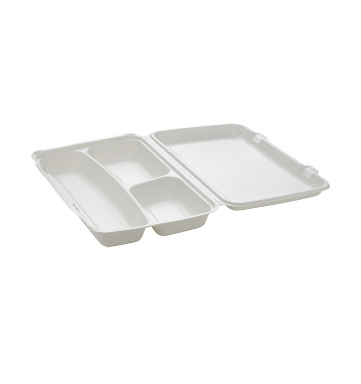 Suikerriet Gescharnierd Panini Container 3C 38x48,3x6,15cm (100 stuks) 