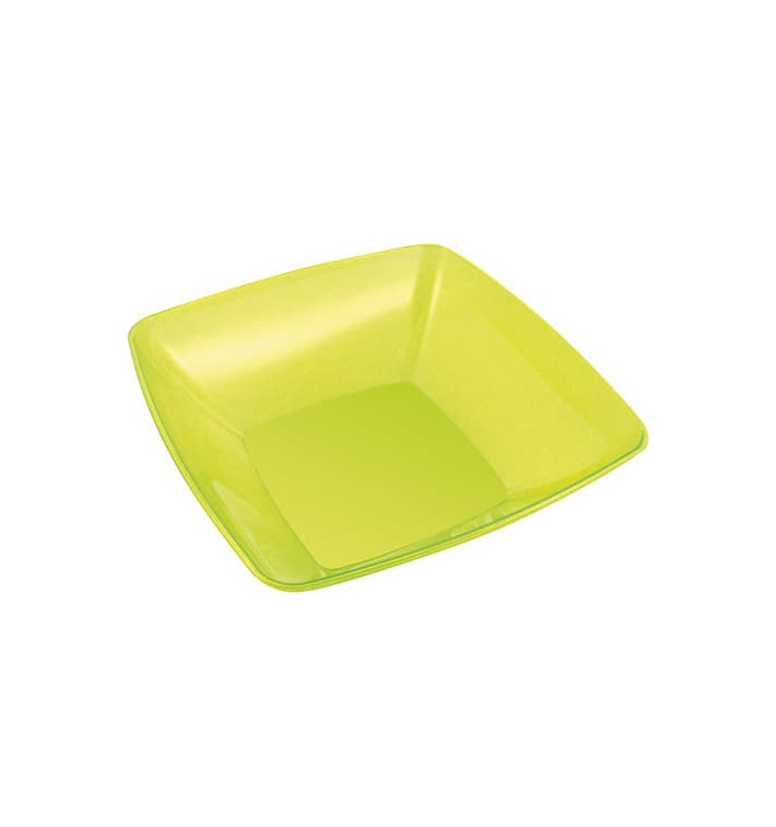 Plastic Kom PS Kristal Hard groen 480ml 14x14cm 