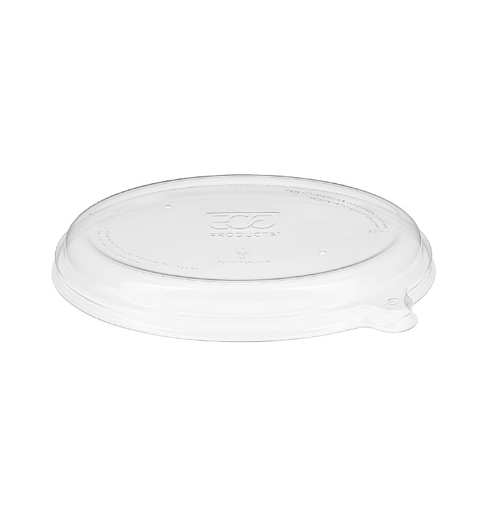 Plastic Deksel RPET voor Oval Suikerriet dienblad Ecologisch transparant 710 en 940 ml (50 stuks) 