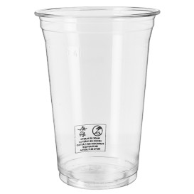 Stof gebaseerd op Maizena PLA beker  Bio transparant 550ml Ø9,5cm (1120 stuks)