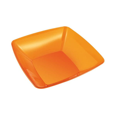 Plastic Kom PS Kristal Hard oranje 480ml 14x14cm (4 stuks) 