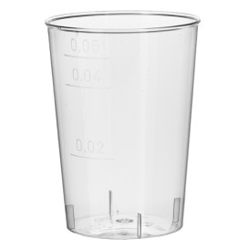 Plastic PS Shotje Geïnjecteerde glascider transparant 50 ml (1600 stuks)