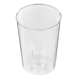 Plastic PS Shotje Geïnjecteerde glascider transparant 50 ml (1600 stuks)