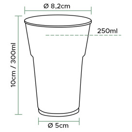 Herbruikbare PS Beker "Diamant" Kristal 300ml Ø8,0cm (400 stuks)