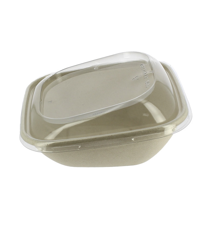 Suikerriet Container met Deksel 750ml 19x19x8cm (90 stuks)