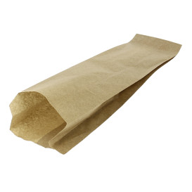 Papieren stokbrood zak Vetvrij met Opening kraft 9+5x32cm (1000 stuks)