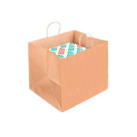 Papieren zak met handgrepen voor Pizza Boxes 80g 37+33x32cm (125 stuks)