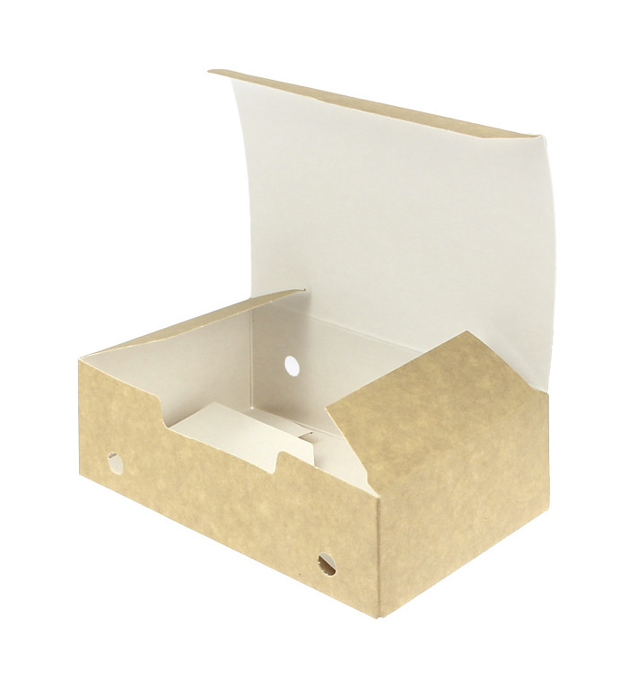 Papieren take-out doos medium maat kraft 1,45x0,90x0,45,m (25 stuks)