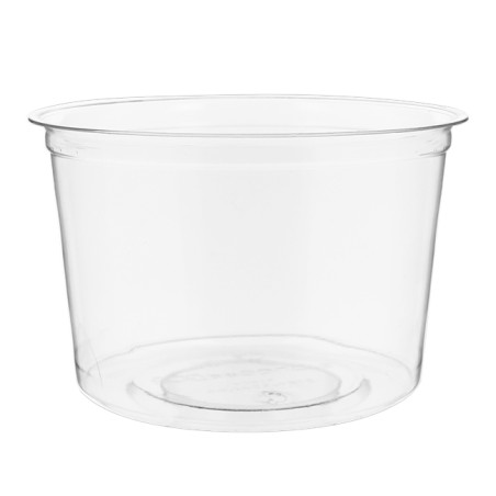 Tub Deli Container PLA transparant Compostable 470ml (500 stuks)