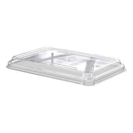 Plastic Deksel RPET transparant voor Suikerriet dienblad Ecologisch 355 en 470 ml (50 stuks) 