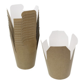 Papieren take-out Container kraft 800ml (500 stuks)