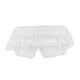 Plastic deli Container PET onverbrekelijk 2C 200/300ml 18x14x4cm (390 stuks)