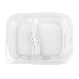 Plastic deli Container PET onverbrekelijk 2C 200/300ml 18x14x4cm (390 stuks)