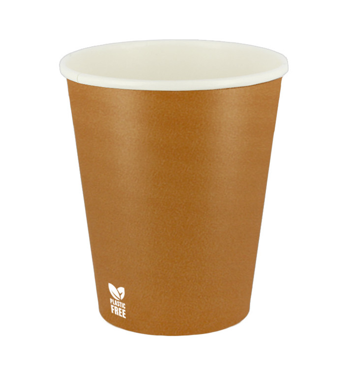 Plastic-Vrije Papieren Beker 8 Oz/240ml "Caramel" Ø8,0cm (1.000 Stuks)