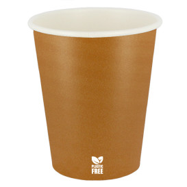 Plastic-Vrije Papieren Beker 8 Oz/240ml "Caramel" Ø8,0cm (1.000 Stuks)