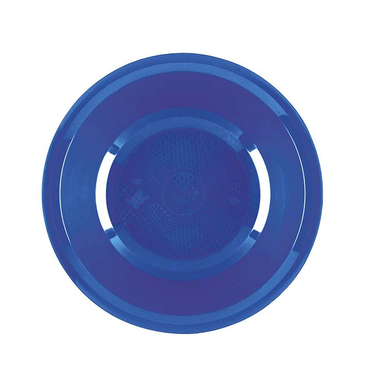 Plastic bord Diep mediterranean blauw "Rond vormig" PP Ø19,5 cm (600 stuks)