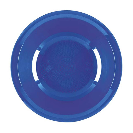 Plastic bord Diep mediterranean blauw "Rond vormig" PP Ø19,5 cm (600 stuks)