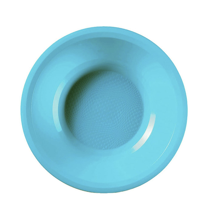 Plastic bord Diep turkoois Rond vormig PP Ø19,5 cm (600 stuks)