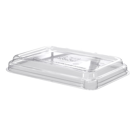 Plastic Deksel RPET transparant voor Suikerriet dienblad Ecologisch 710 en 940 ml (50 stuks) 