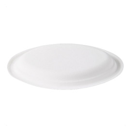 Suikerriet dienblad Bagasse wit 25,4x17,5 cm (500 stuks)