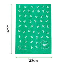 Plastic zak voor uitwerpselen van honden 100% bio 23x32cm (3.000 stuks)