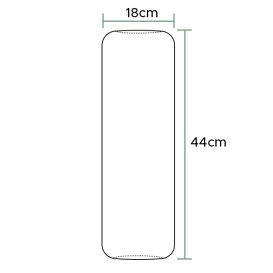 Wegwerp plastic Over omhulsel PE wit G80 18x44cm (100 stuks) 