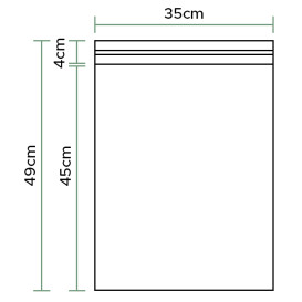 Plastic zakken zelfklevende flap CPP G160 35x45cm (1000 stuks)