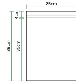 Plastic zakken zelfklevende flap CPP G160 25x35cm (1000 stuks)