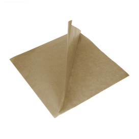 Papieren voedsel zak Vetvrij opening L vormig 12x12,2cm Naturel (100 stuks)