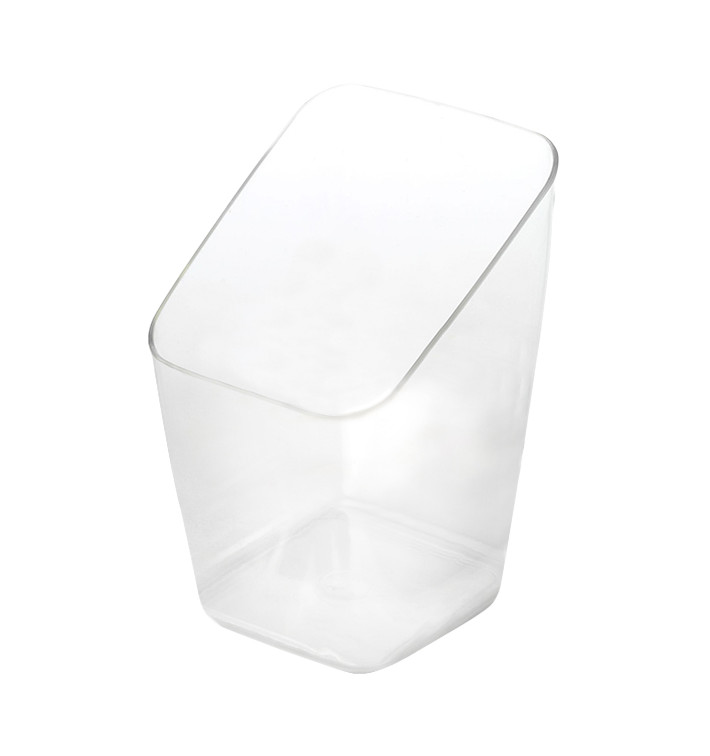 Plastic PS proefbeker transparant 4x4x7cm (20 stuks) 