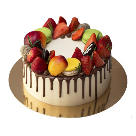 Papieren Cake cirkel goud en wit 30cm (100 stuks) 