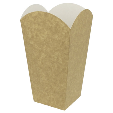 Paper Popcorn Box Medium Size Kraft 90g 7,8x10,5x18cm (350 Units)