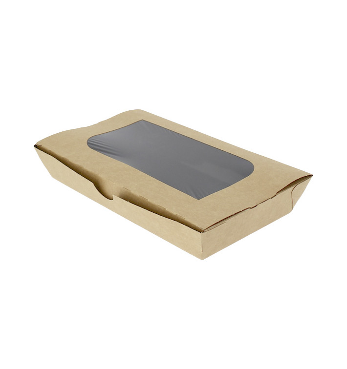 Papieren take-out Container "Premium" 21x13x3,5cm 730ml (25 stuks)