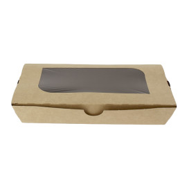 Papieren take-out Container "Premium" 21x13x3,5cm 730ml (25 stuks)