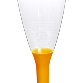 Plastic stam fluitglas Mousserende Wijn Mango 120ml 2P (200 stuks)