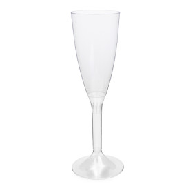 Plastic stam fluitglas Mousserende Wijn transparant 120ml 2P (200 stuks)