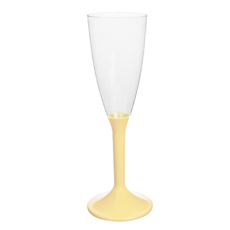 Herbruikbaar Durable Champagneglazen/flutes 120ml PS crème voet (200 stuks)