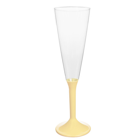 Herbruikbaar Champagneglazen/flutes 160ml PS crème voet (20 stuks)