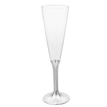 Herbruikbaar Champagneglazen/flutes 160ml PS voet zilver chroom (200 stuks)