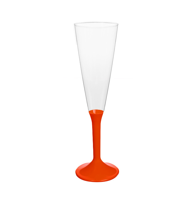 Plastic stam fluitglas Mousserende Wijn rood 160ml 2P (20 stuks)