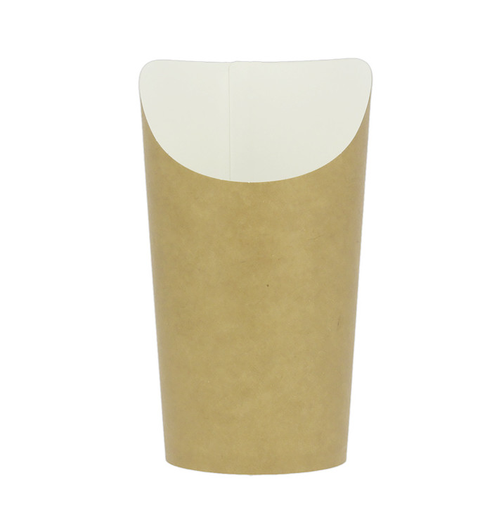 Papieren Kraft voor Frietjes en Wraps Beker Ø8,1x14cm (1.320 stuks)