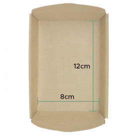 Bakvorm van papier kraft 12x8x2,5cm (400 stuks)